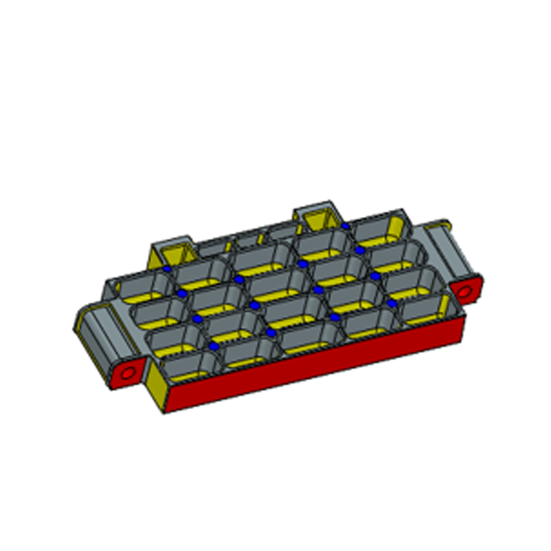 Doska s priehradkou na batérie z tlakového odlievania z hliníkovej zliatiny Jedna forma Dva otvory Doska s priehradkou na batérie z tlakového odlievania z hliníkovej zliatiny Jedna forma Dva otvory